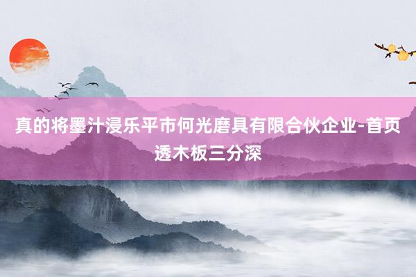 真的将墨汁浸乐平市何光磨具有限合伙企业-首页透木板三分深